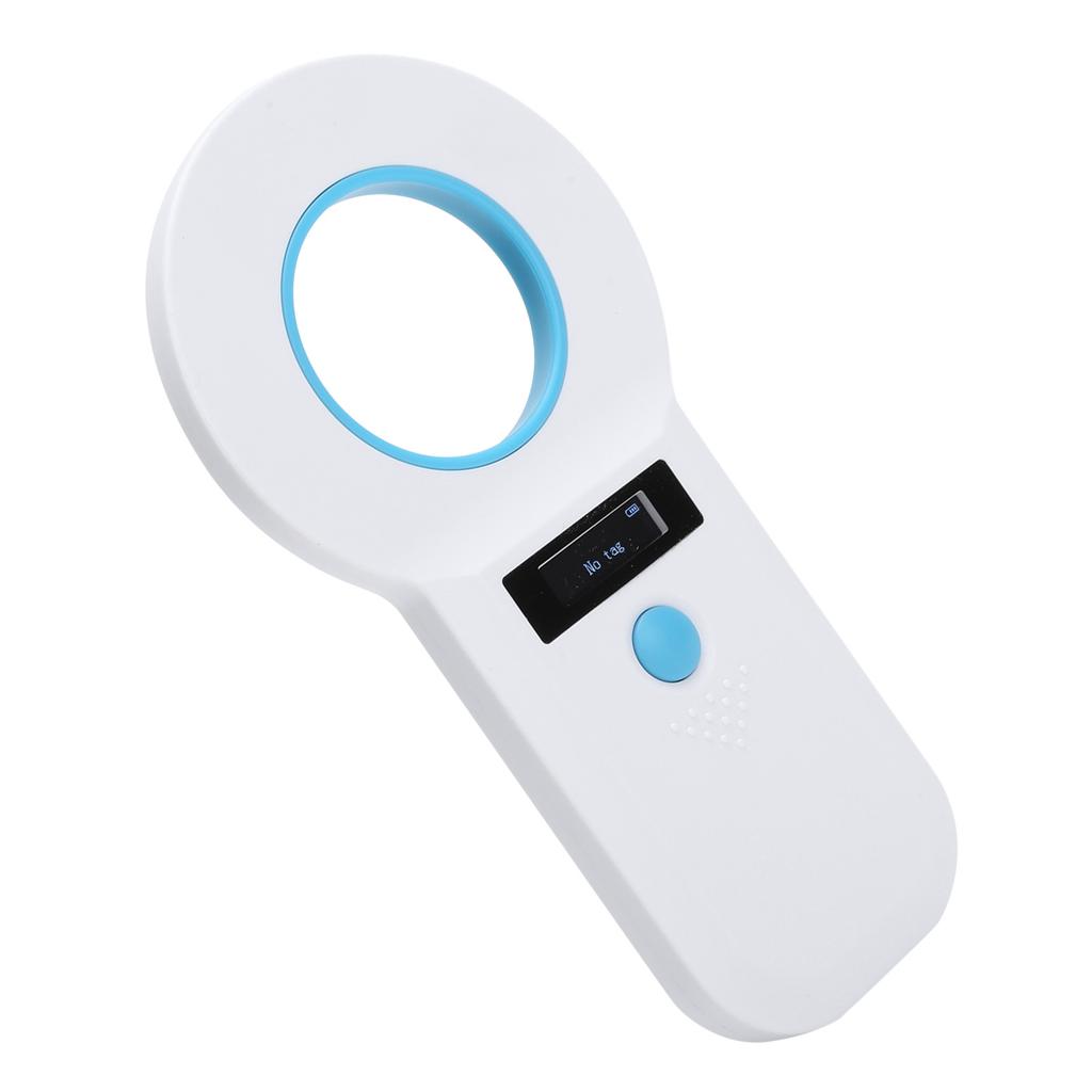 Animal Tag Scanner Portable OLED Pet Dog Cat Label Reader 134.2kHz W90B EMIDFDXB(White )