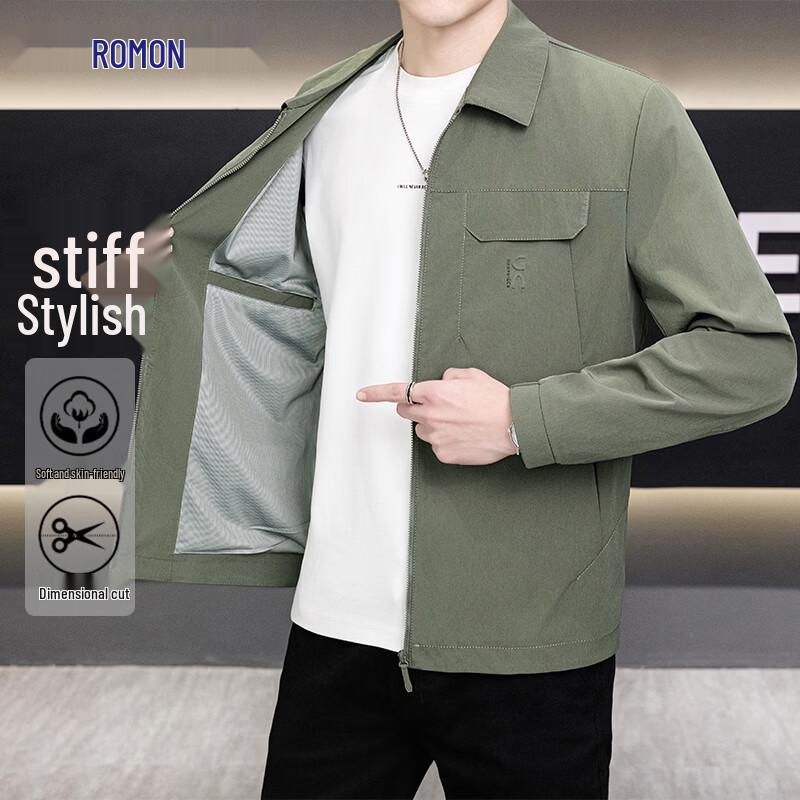 Luomeng Men s Casual Lapel Jacket M