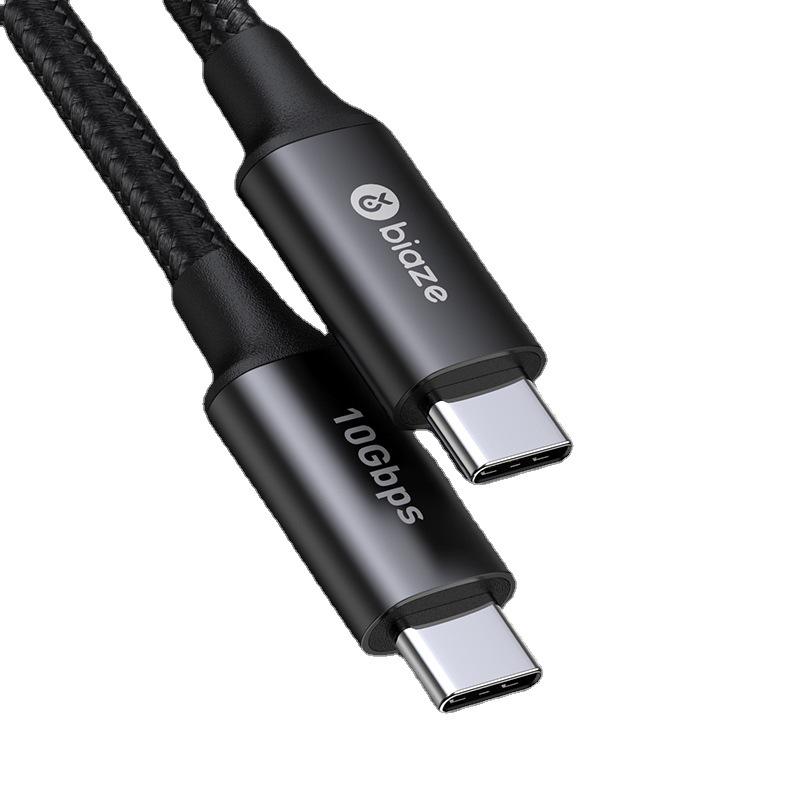 Biyazi 1.8m Type-C Male To Male Video Cable, Dual Type-C Ports, 100W Charging & Data Transfer.