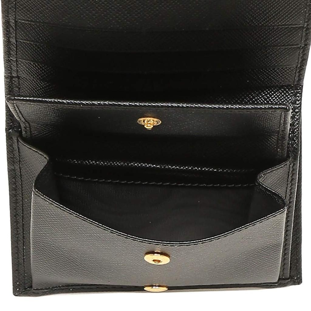 Bifold Wallet Saffiano Mini Wallet 1MV204 QHH Black [Prada] Women's (1) NERO(F0002) [Item]