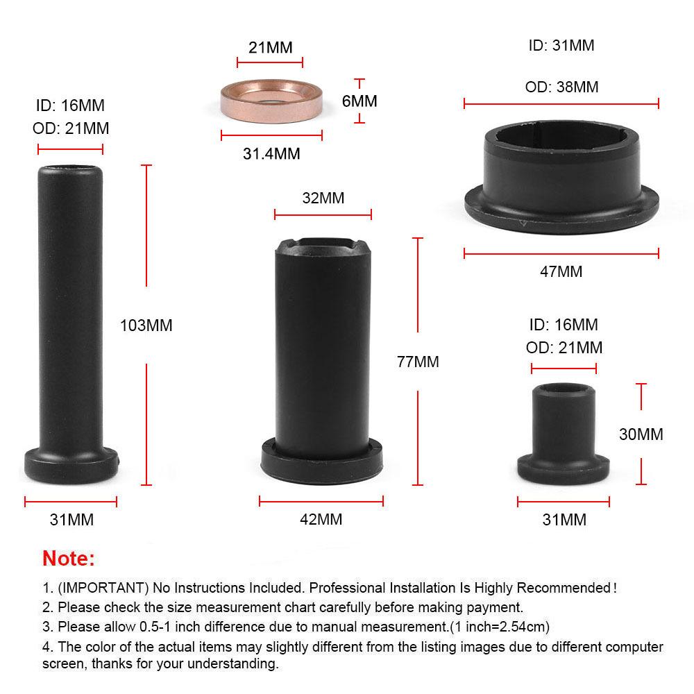 38pcs Rear Suspension Bushings Kit For Polaris  400 500