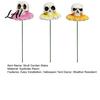 Halloween Decorative Plant Stakes 3Pcs/Set Skull Garden Stakes Chrysanthemum Yard Resin Waterproof Potted Inserts Flower Ornaments for Lawn Patio Bed