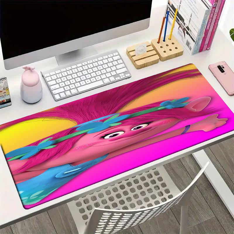 Trolls Theme Mouse Pad, Non Slip Rubber Base, Multifunctional Office & Home Decor, Perfect for Workspace Personalization.