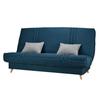 COMFORT BULTEX 3-seater Sofa Bed - Blue Fabric - Made In France - L 192 X D 95 X H 101 - MONA