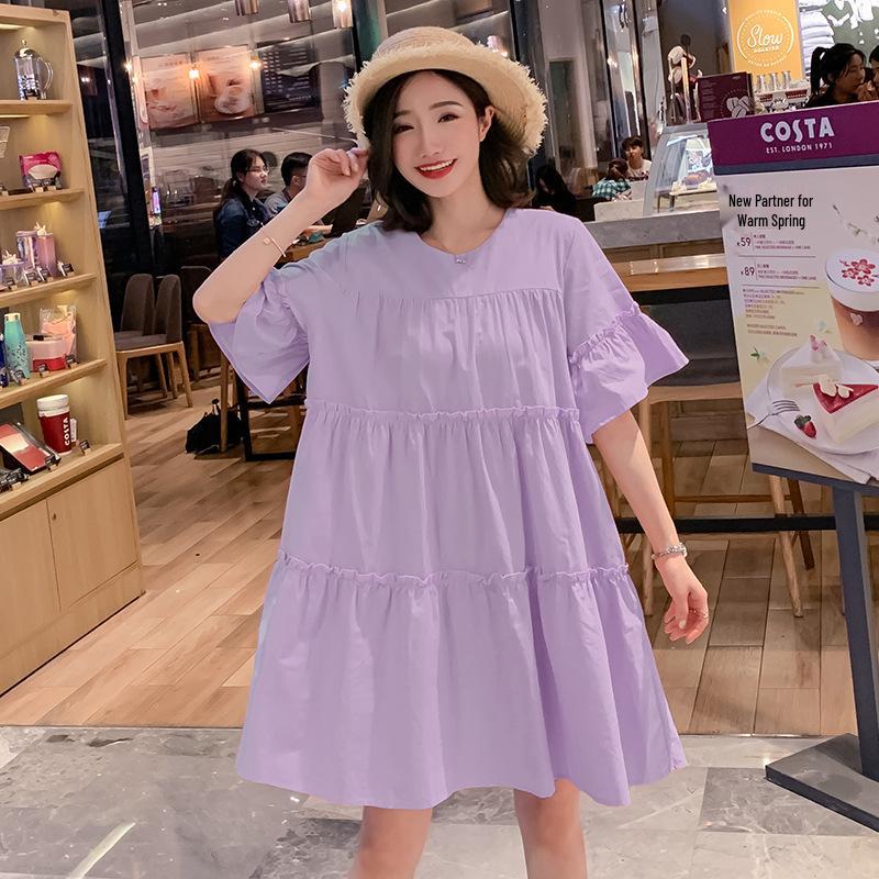 2026 Trendy Loose Maternity Summer Dress Large