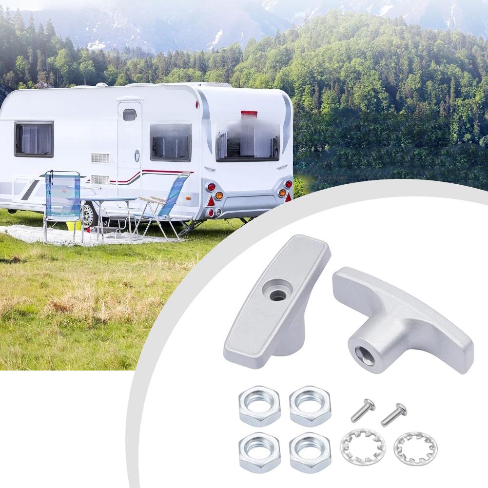 RV For Waste Valve Handle Kits with Nuts Screws and Gaskets Full Set for Convenient RV For Waste Valve Replacement
