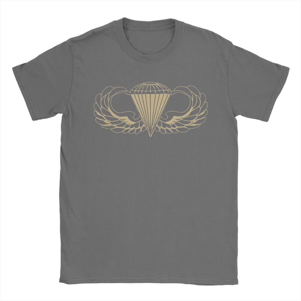 US Army Parachute Wings Badge Airborne TShirt Summer Cotton O Neck Plus Size Top Tees Short Sleeves Street Style Tshirt