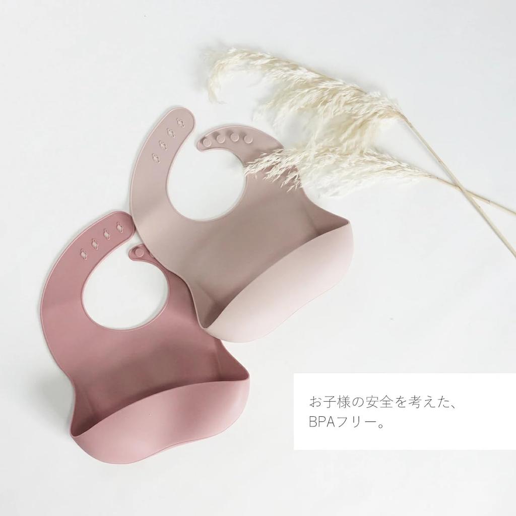 Waterproof Silicone Bib Meal Apron for Babies and Perfect for Dishwasher Cute and Muted Color [WREATH] [Tested] Kids, Weaning, Safe, Stylish, (Green)