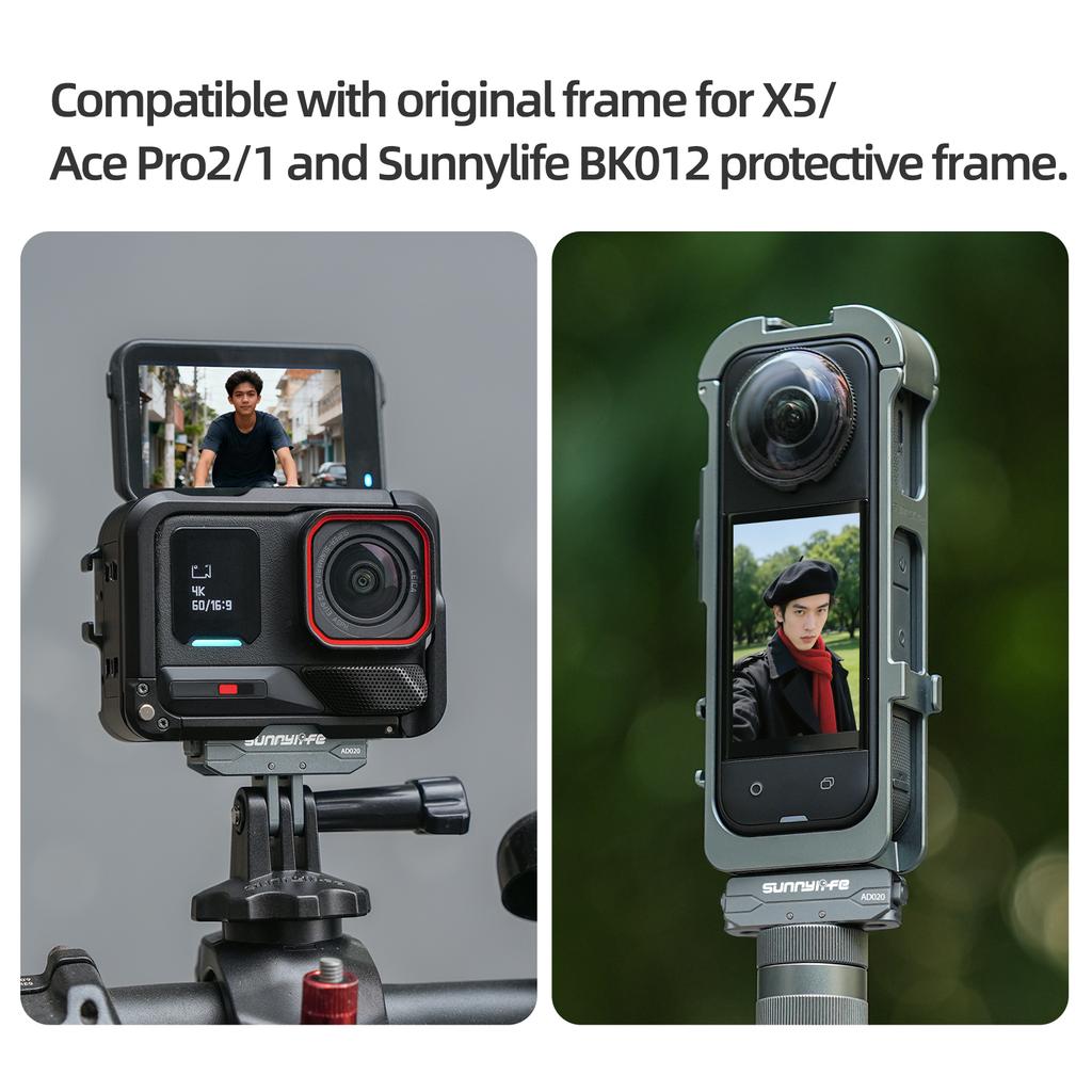 Magnetic Adapter for Insta360 X5 Quick-Release Bracket Mount Metal Base For Insta360 X5/Ace/Ace Pro 2/1 Camera Accessories