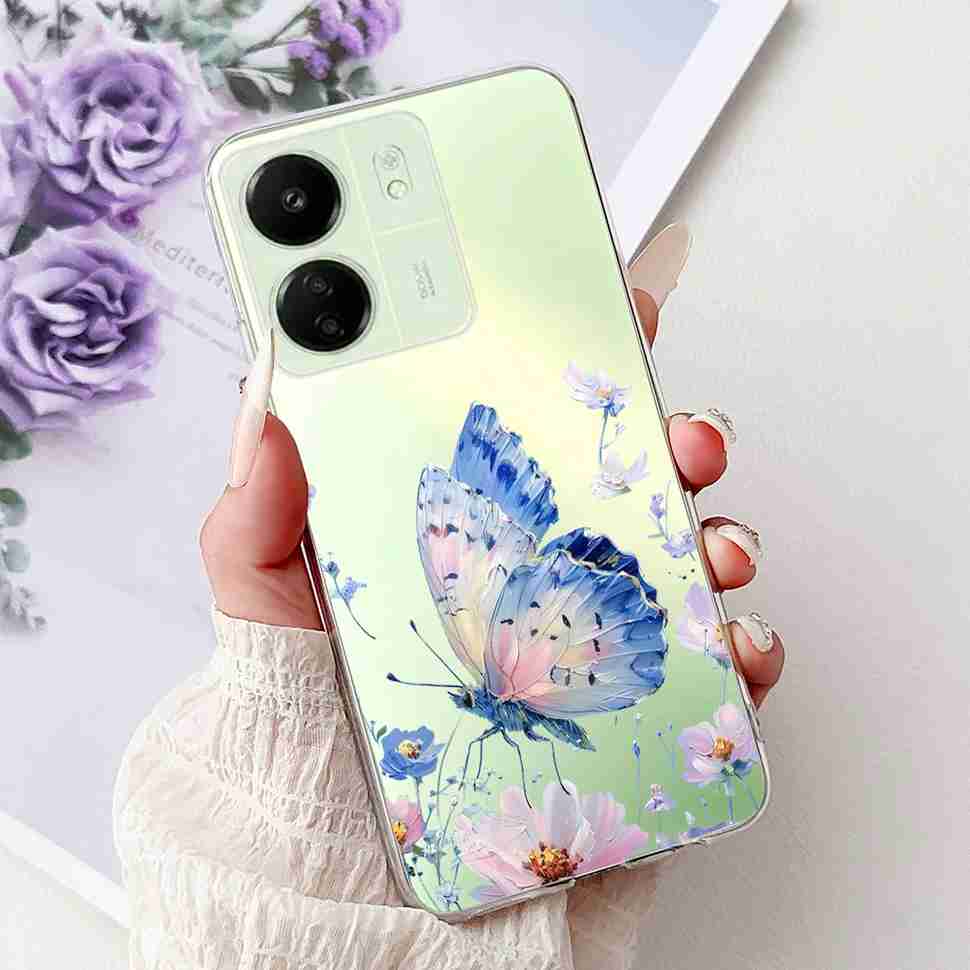 For Xiaomi Redmi 13C 4G Case Redmi13C 2023 New Fashion Pattern Cover Silicone Soft Phone Case For Xiaomi Poco C65 PocoC65 Fundas