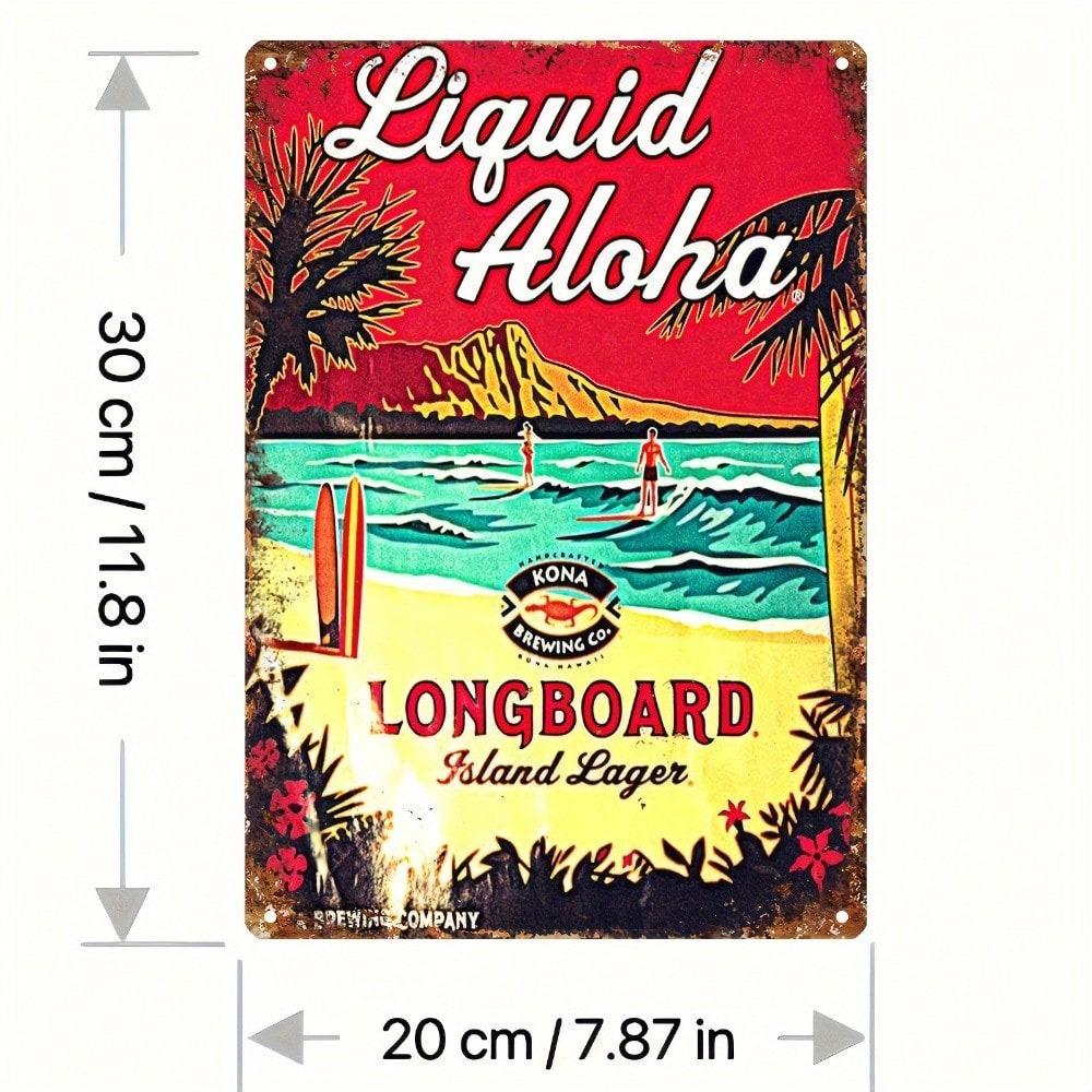 Vintage Retro Tin Metal Sign Aloha Pub Bar Cafe Home Wall Decor 8x12 Inches