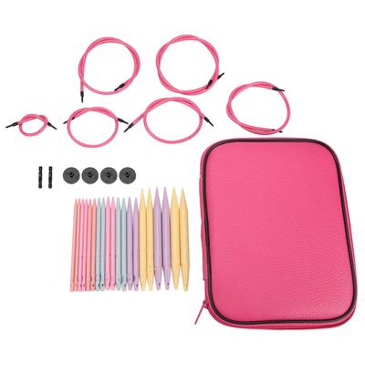 Conjunto de 10 Pares de Agulhas de Tricô Circulares de Lã para Tecelagem, Agulhas de Crochê Intercambiáveis, Ferramentas e Acessórios para Tricô DIY