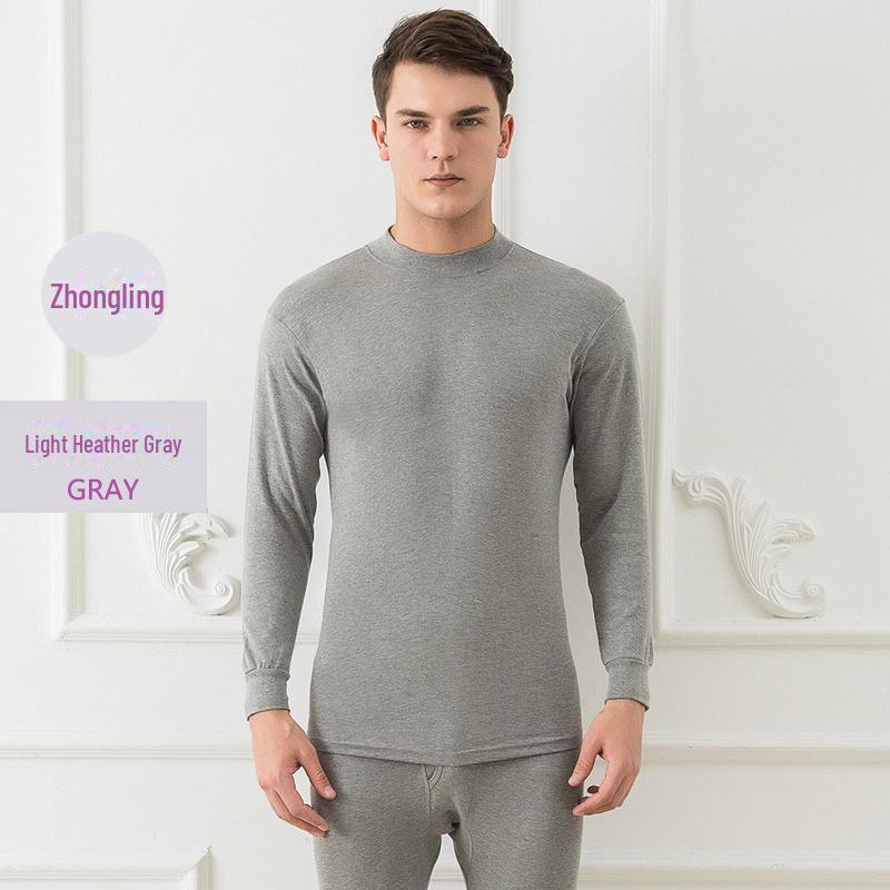 Set de haine de toamnă pentru bărbați: Pulover și Pantaloni din Bumbac Ușor - Articole Termice pentru Vârsta Mijlocie și Persoane Vârstnice