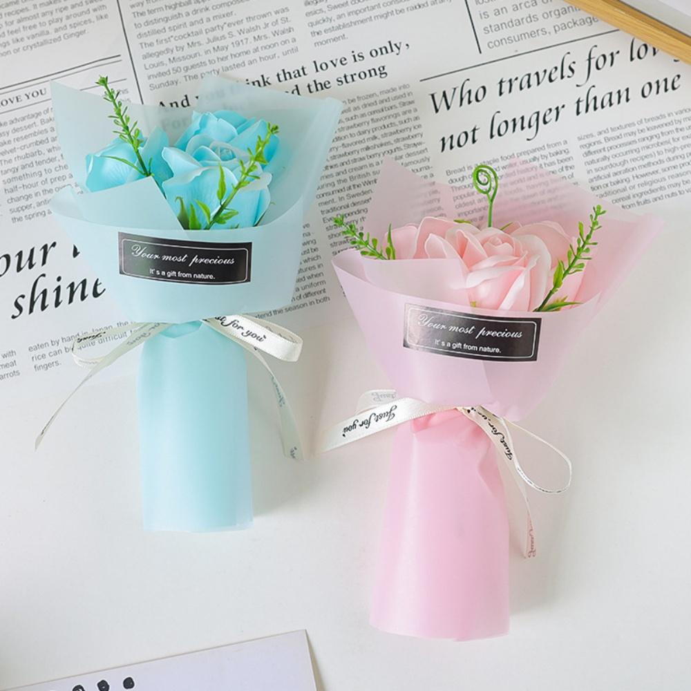 Valentine'S Day Artificial Flower Rose Soap Bouquet Perpetual Flowers Mother's Day Birthday Wedding Party Home Decoration