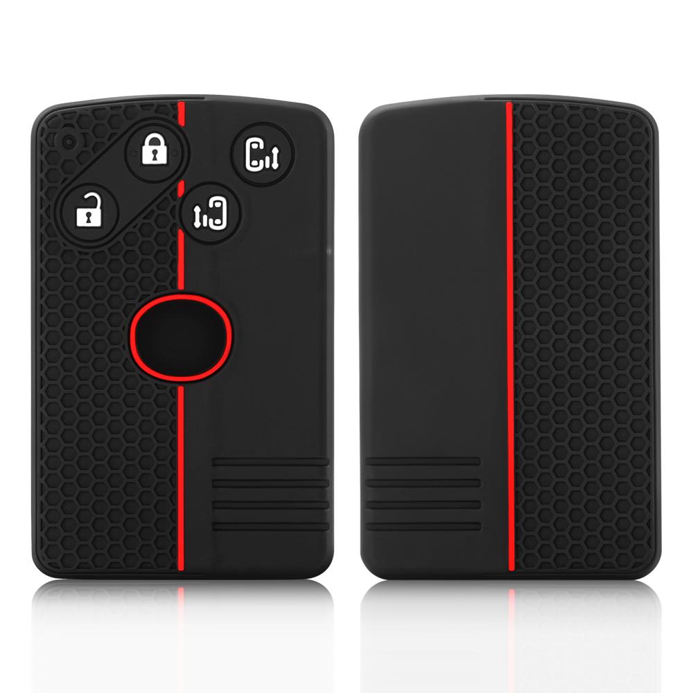 Silicone Car Key Case Cover Protect Shell Rubber Skin Bag Holder for Mazda 5 6 CX-7 CX-9 RX8 MX5 Miata4 Buttons Keyless Holder