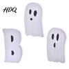 Piccoli Decori Pipistrello 3 Pezzi Decorazione Tavolo Interno di Halloween, Cartello di Legno Fantasma Carino con Corda di Juta, Ornamenti Rustici Farmhouse Blocco BOO