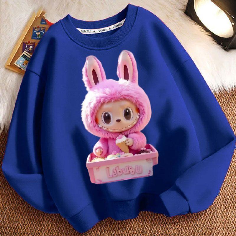 Round-neck Hoodies for Children, Long-sleeved Loose Hoodies for Boys and Girls in Spring and Autumn
