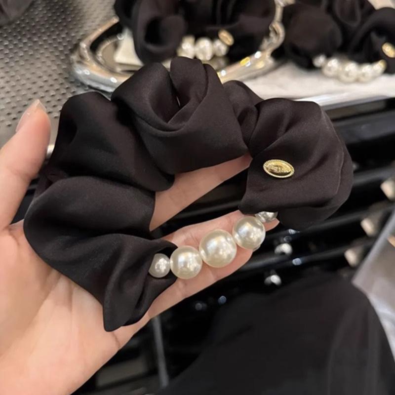 1PC Bead Large Intestine Hair Band Women's High Elastic Headband Hair Tie Rubber Band Hair Rope Headgear