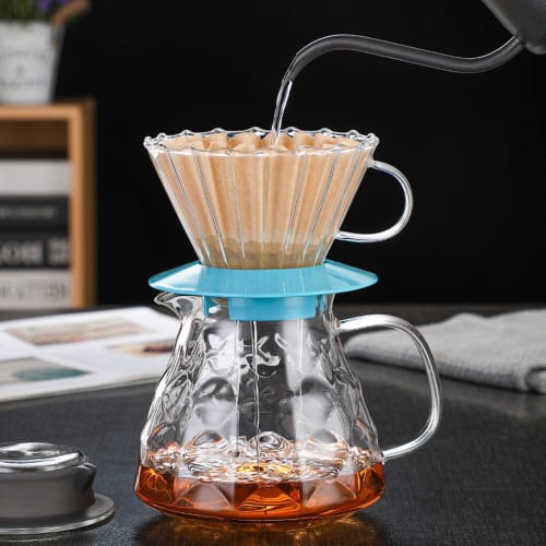 Disposable Wave Paper Coffee Filters, 50 Sheets, Unbleached, 4.5cm Diameter, 5.5/7cm Height, High-Efficiency Coffee Filters, Unbleached, Food-Grade, S