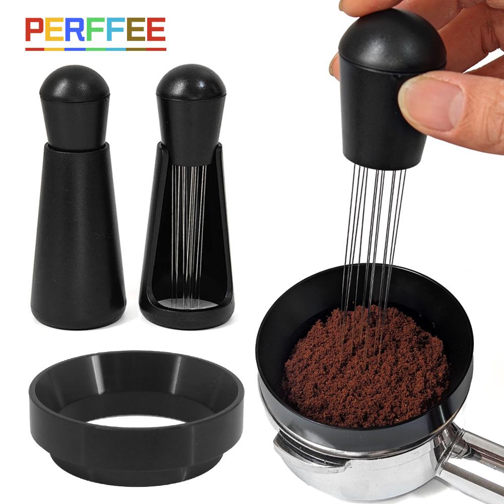 Espresso Coffee Stirrer WDT Distribution Tool Stainless Steel Needles Coffee Powder Distributor Dosing Ring Barista Accessories 3