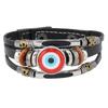 Kreatives Perlen Teufelsauge Mehrschichtiges Leder Verstellbares Armband Unisex Schmuck Accessoires Geschenke