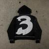 RogueWave American Fashion Broderie Personalitate Diamant Flash Supradimensionat Hanorac cu Fermoar Bărbați Y2K Nou Harajuku Gotic Casual Sweatshirt