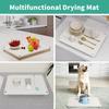 Multipurpose Drying Stone Mat Kitchen Dish Drying Pad Quick Dry Super Absorbent Diatomaceous Earth Stone Dish Cups Mat organizer