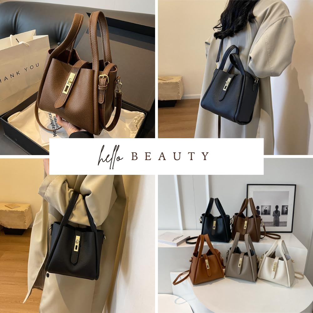 AQUA Marine Dames 2-Weg Handtas, Schoudertas, Tote Bag, Klein, PU Leer, Echt Leer Look, Lichtgewicht, Schoudertas, Kantoor, Casual, Schattig,