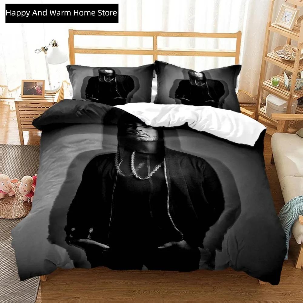 

3D Печать Хип-Хоп Эминем Комплект Постельного Белья Двуспальный Твин Кинг Пододеяльник Одеяло Наволочка Для Мальчиков Девочек Взрослых Спальни EU Single(135*200cm)3pcs