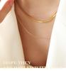 Chic European & American Trendy Double-Layer Blade Chain Necklace: Versatile Hot Girl Fashion Clavicle Piece