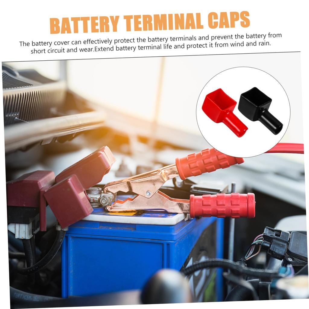 OSOLADY 6pcs Protection Cap Negative Terminal Terminal Cover Extender Stud Tag