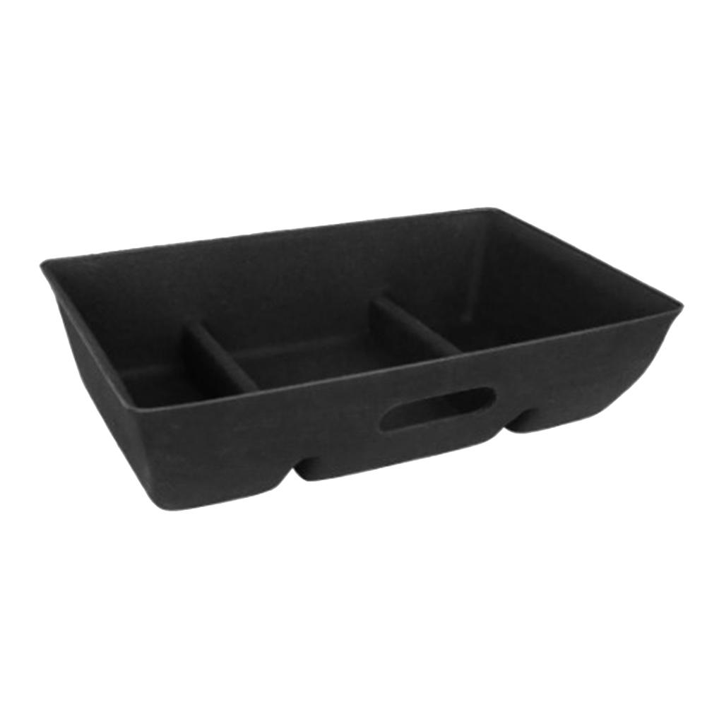 Storage Box Under Seat Box Storage Box Car Accessories Double Sided Flocked Seat Organizer For Tesla Model Y