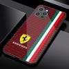 For Ferrari 458 488 599 612 FF F12 Racing Tempered Glass Phone Case For iPhone 11 12 13 14 15 16 17Pro X XR XS Max Mini 7 8 Plus