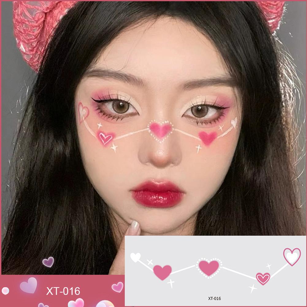 Temporary Blush Tattoo Sticker Songkran Facial Tattoo Tattoo Star Face Tattoo Waterproof Makeup M0X9