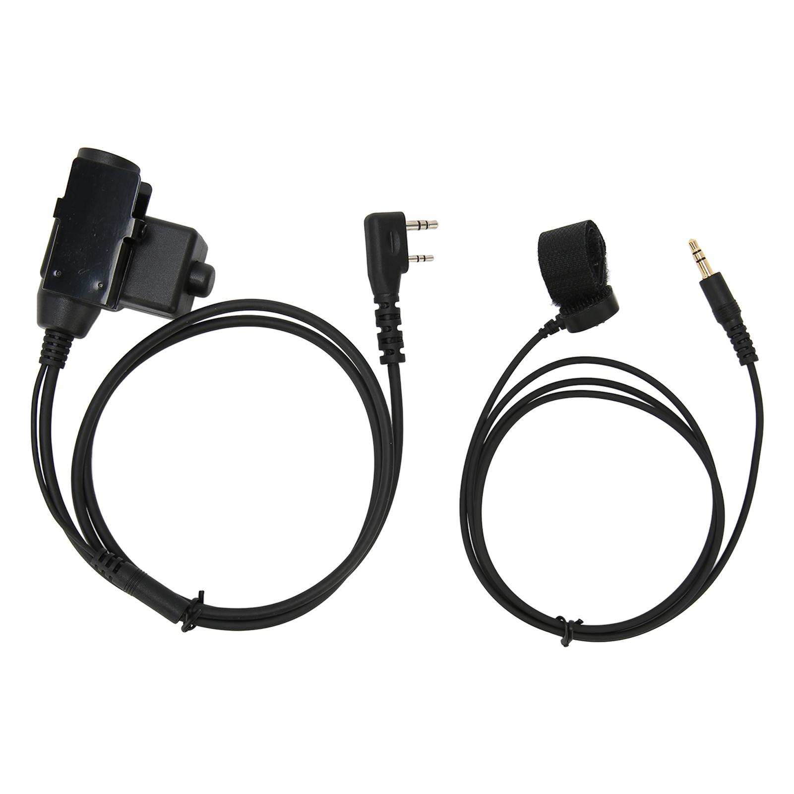 Adaptateur PTT U94 Bouton Push to Talk Connecteur Casque Militaire Talkie-walkie Remplacement pour
