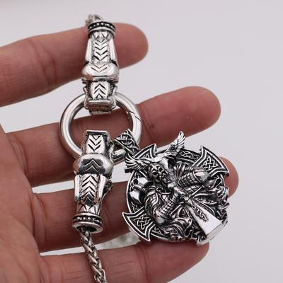 Popular Nordic Mythology Odin Crow Necklace Viking Mens Pendant In Europe and America