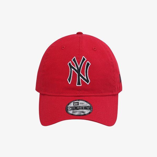 New Era New York Yankees Basic Outline Unstructured Ball Cap Scarlet 15216771