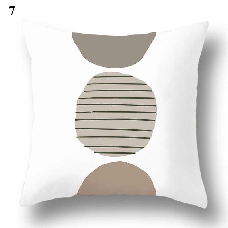 Nordic Style Throw Pillowcase Dark Green  Geometric Leaf  Sofa Car Decoration Cushion Cover Home Decor
