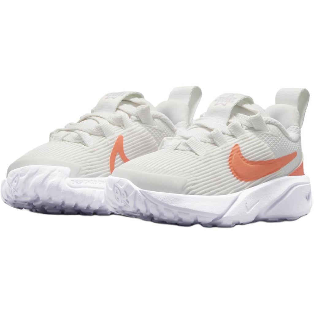 Nike Star Runner 4 Fashionable Comfortable Versatile Non-Slip Durable Low-Top Walking Shoes Baby Shoes White Orange DX7616-104