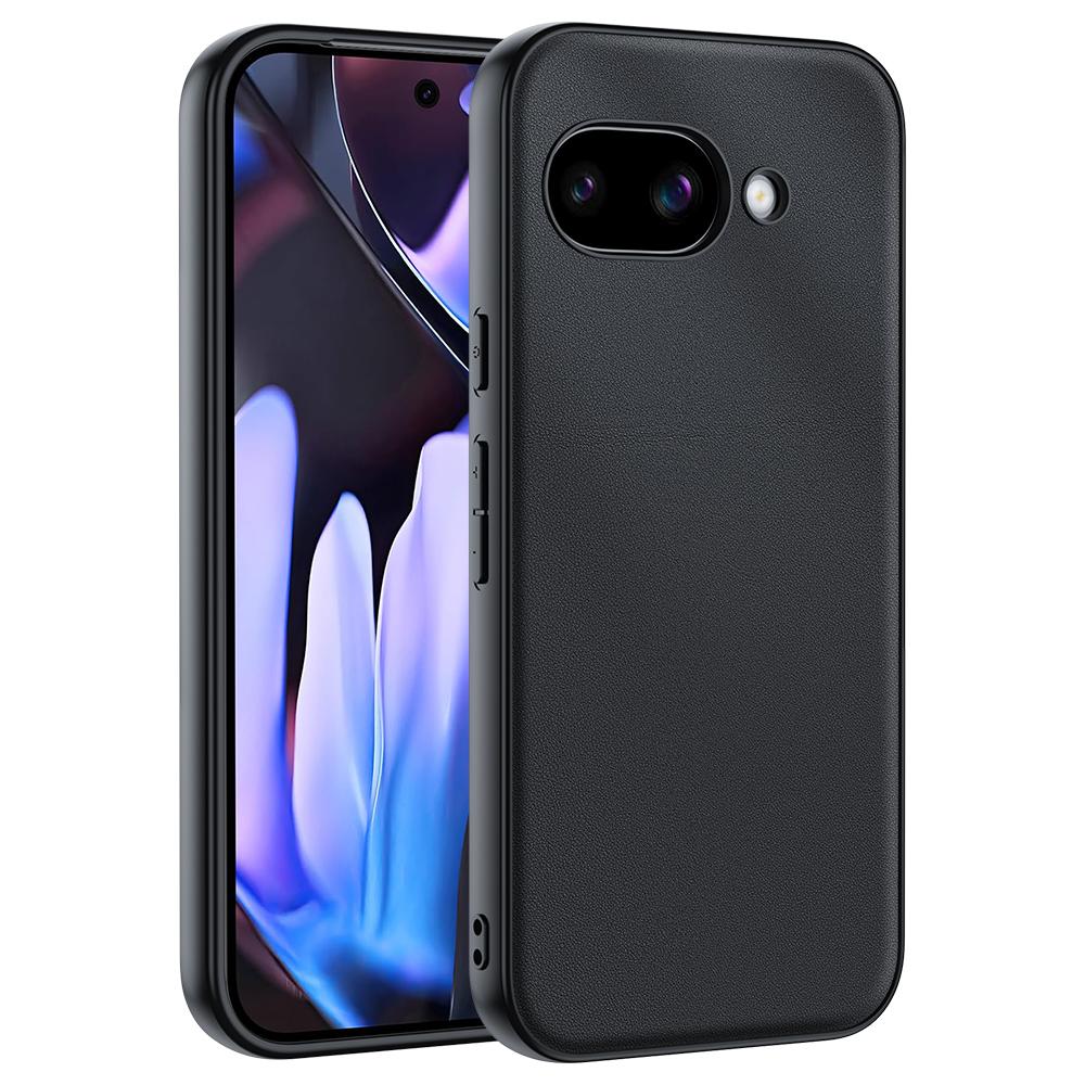 For Google Pixel 9a Case PU Leather Coated PC + TPU Anti-Drop Phone Cover