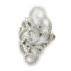 Silver Ring 'Goddess' White Silver (rhodium) - 30 Mm