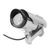Fake Surveillance Camera Solar Powered Simulation Monitor with LED Flashing Light for Home Business Office