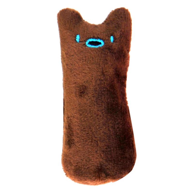 Interactive Plush Catnip Toy for Cats Funny Chewing Vocal Cat Mint Teething Toy with Claws Thumb Bite Kitten Playtime Accessory