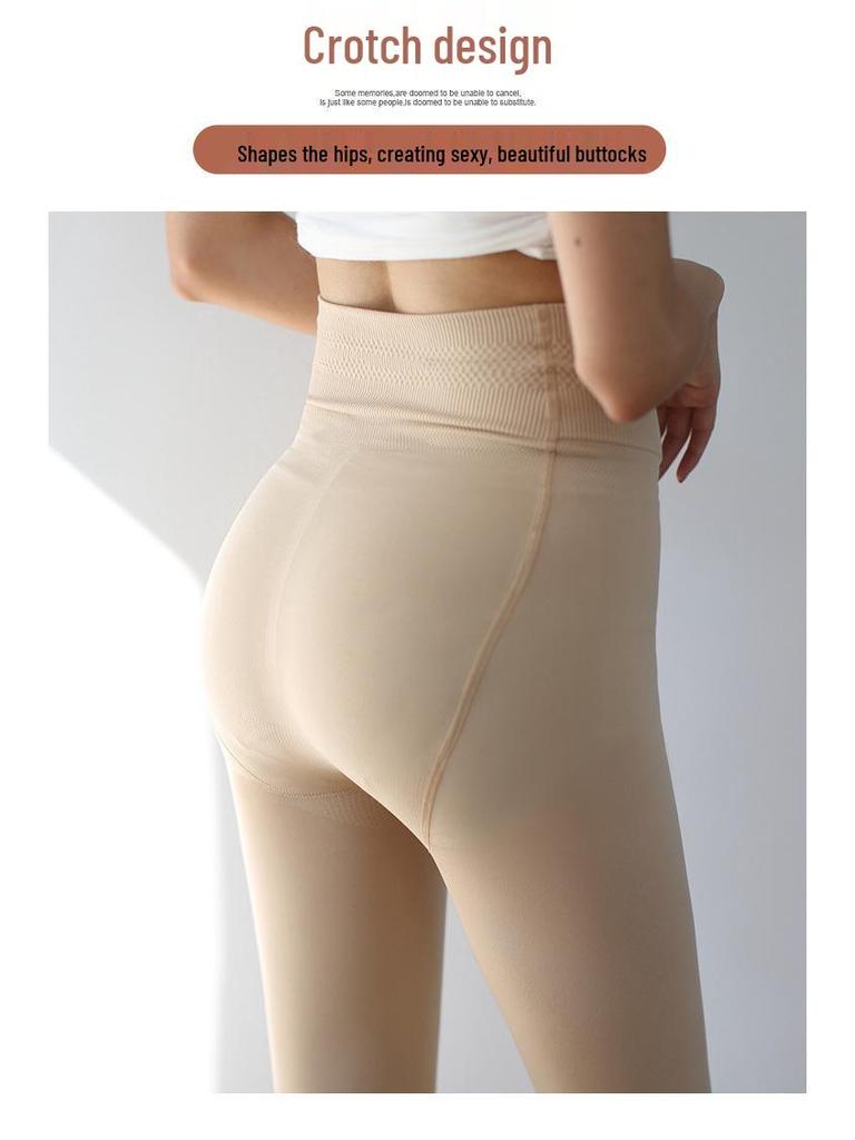 Damen 3D Hüfthebende High-Waist Schwarze Leggings mit Bauchkontrolle - Nicht durchsichtig, mit Fußteil, für Herbst/Winter