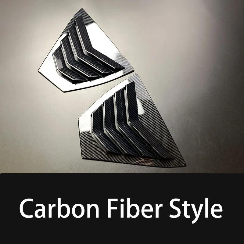 For Nissan Sentra / Sylphy    Car Rear Louver Window Side Shutter Cover Trim Sticker Vent Scoop ABS Carbon Fiber
