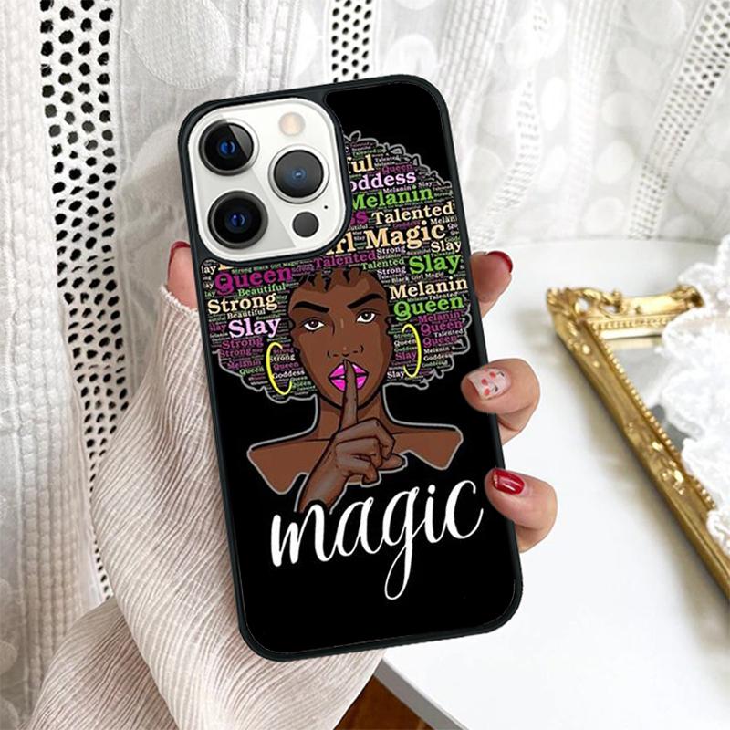 

Black African Girl phone Case Cover For iPhone 17 Air 16 15 14 Plus for apple 16 11 12 13 Pro Max coque iPhone 13