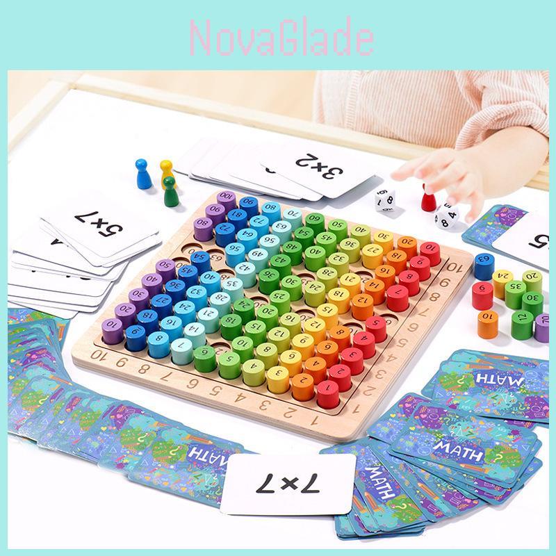 Educational Math Toy With Wooden 1-100 Number Board For Early Learning And Brain Development