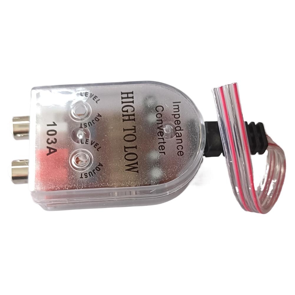 Car Stereo Radio Speaker High To Low Converter RCA 12V line Audio Impedance Converter Signal Transmitter