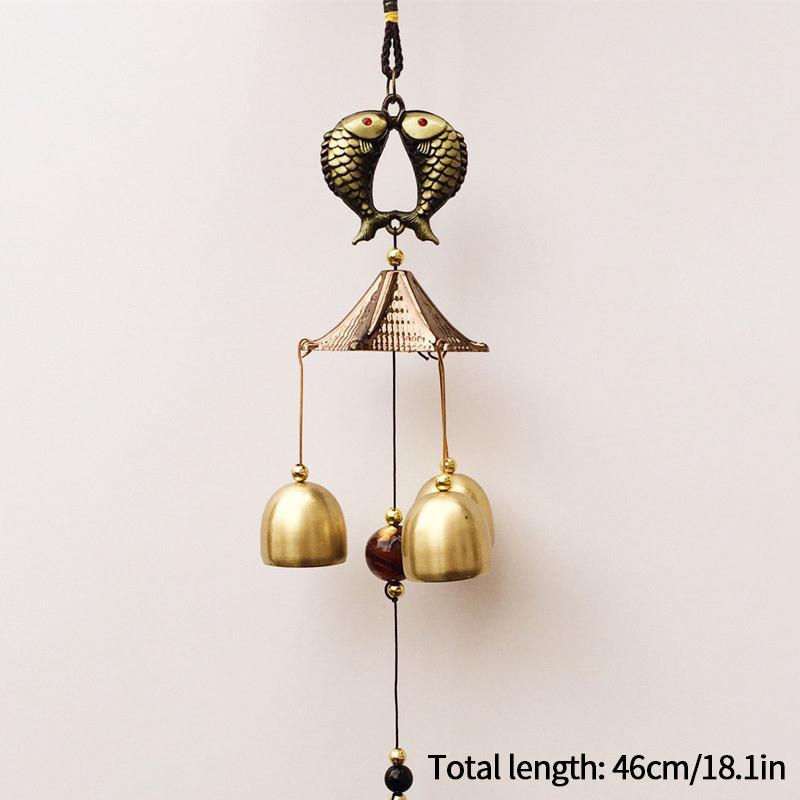 Mini Brass Wind Chimes Outdoor Door Bell Door Window Wall Hanging Bell Japanese Room Decoration Pendant Garden Decor Outdoor