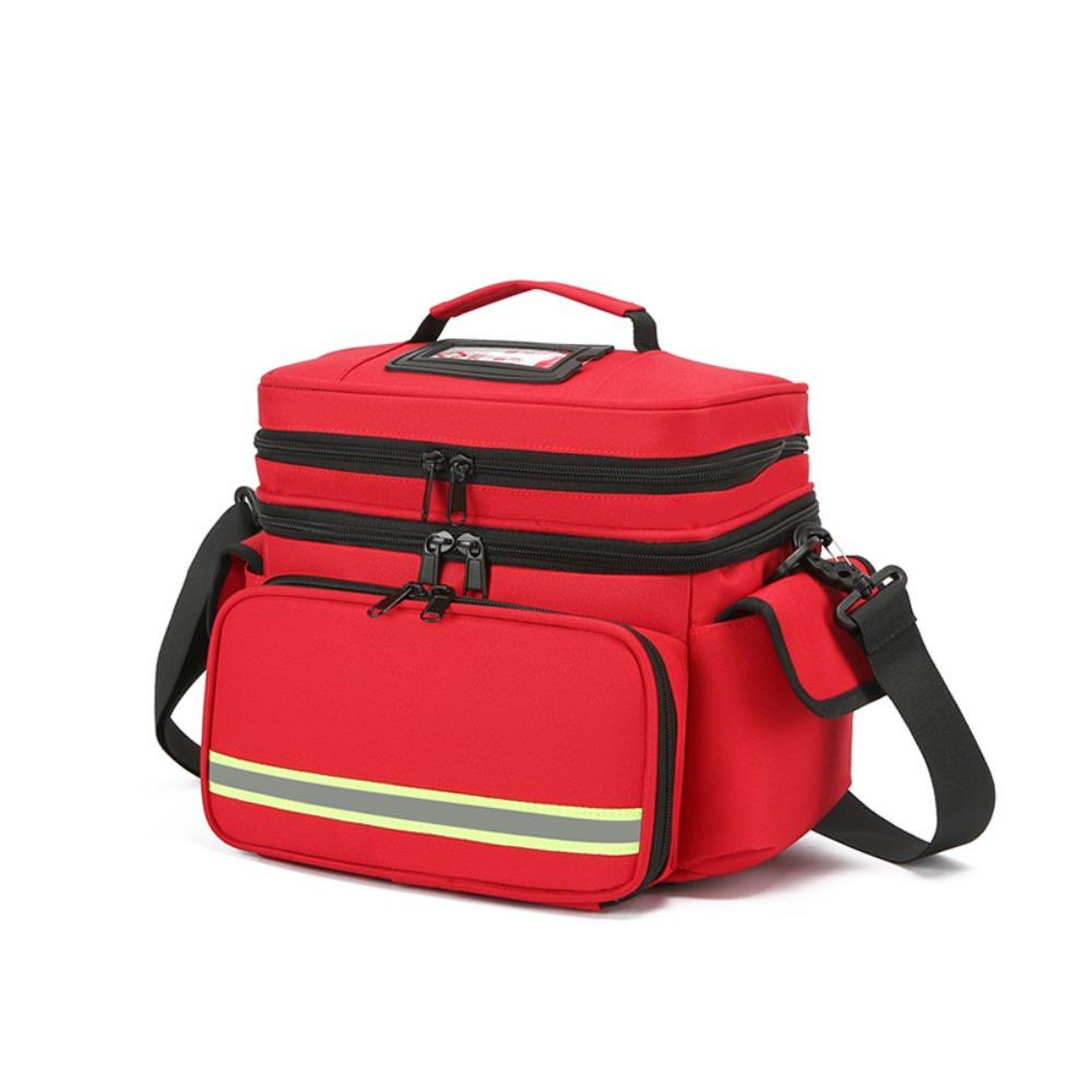Empty Double Layer Medicine Bag Emergency Rescue First Responder Organizer  Home